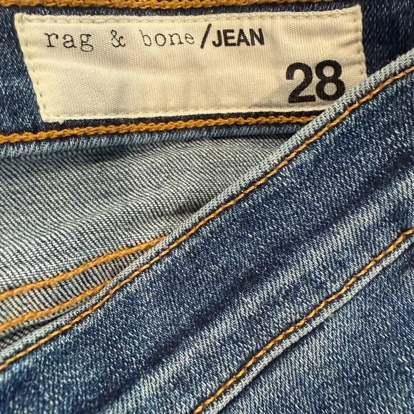 rag & bone Blue Raw-Hem Cropped Jeans - Picture 5 of 9